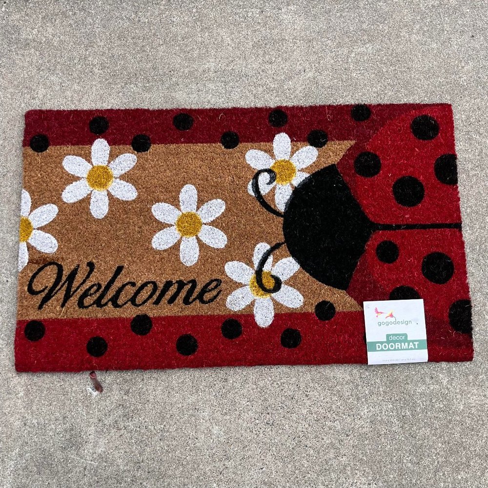 Welcome Decor Doormat - Ladybug